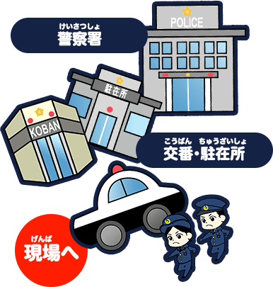 各警察署などから出動!